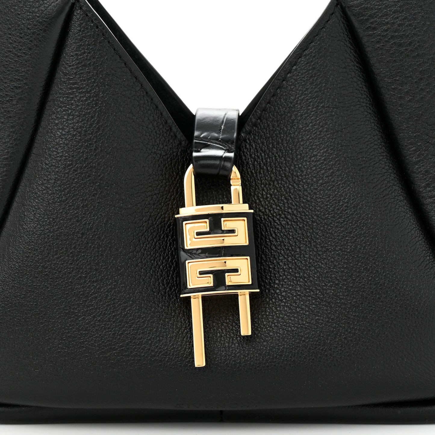 Grained Calfskin Mini G-Lock Hobo Black