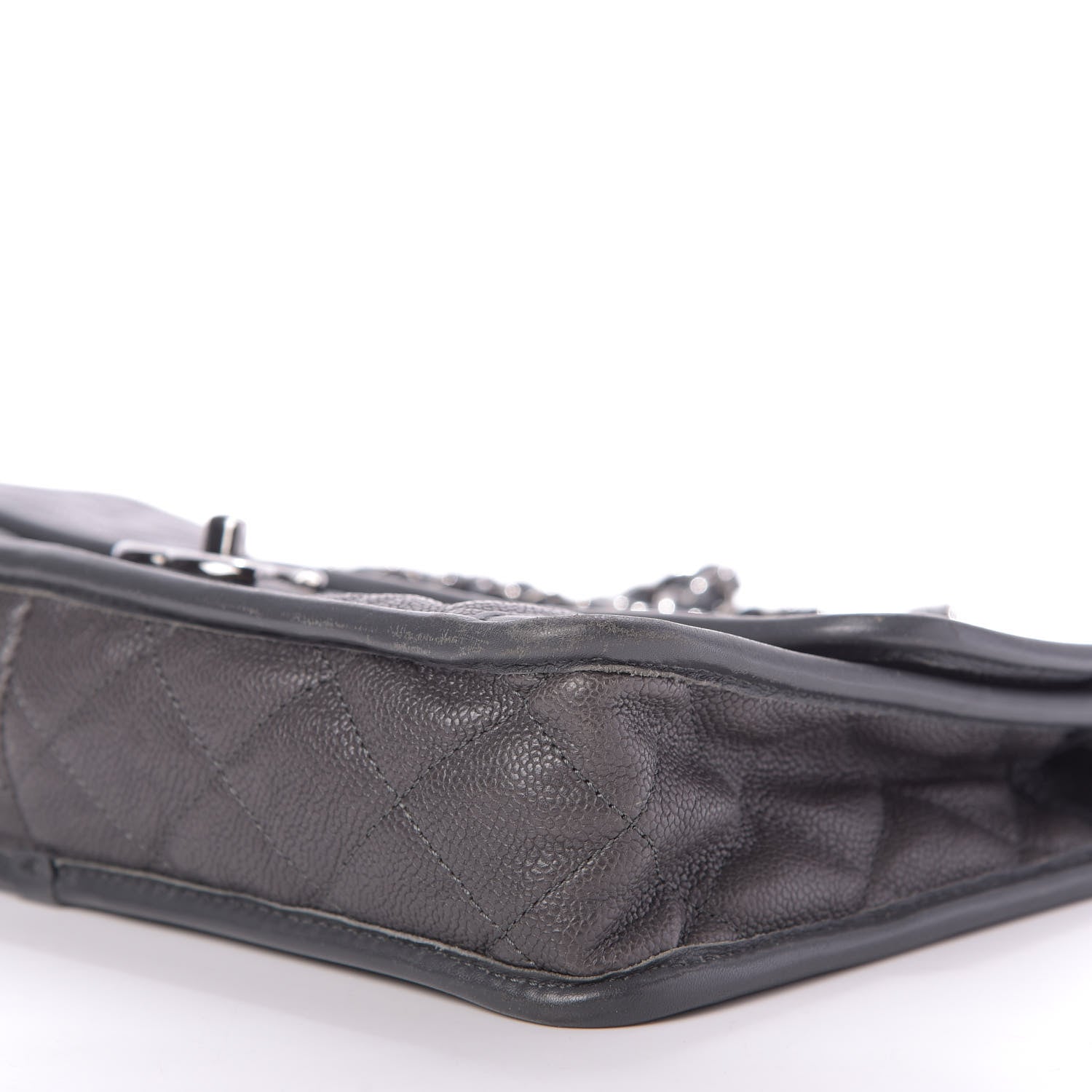 Chanel Caviar Quilted Large French Riviera Flap Dark Grey 7 of 10