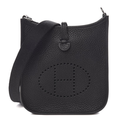 Hermes Taurillon Clemence Evelyne TPM Black 1 of 11