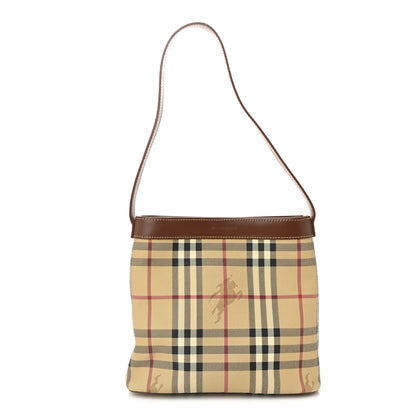 Burberry Haymarket Check Shoulder Bag Brown 1 of 10