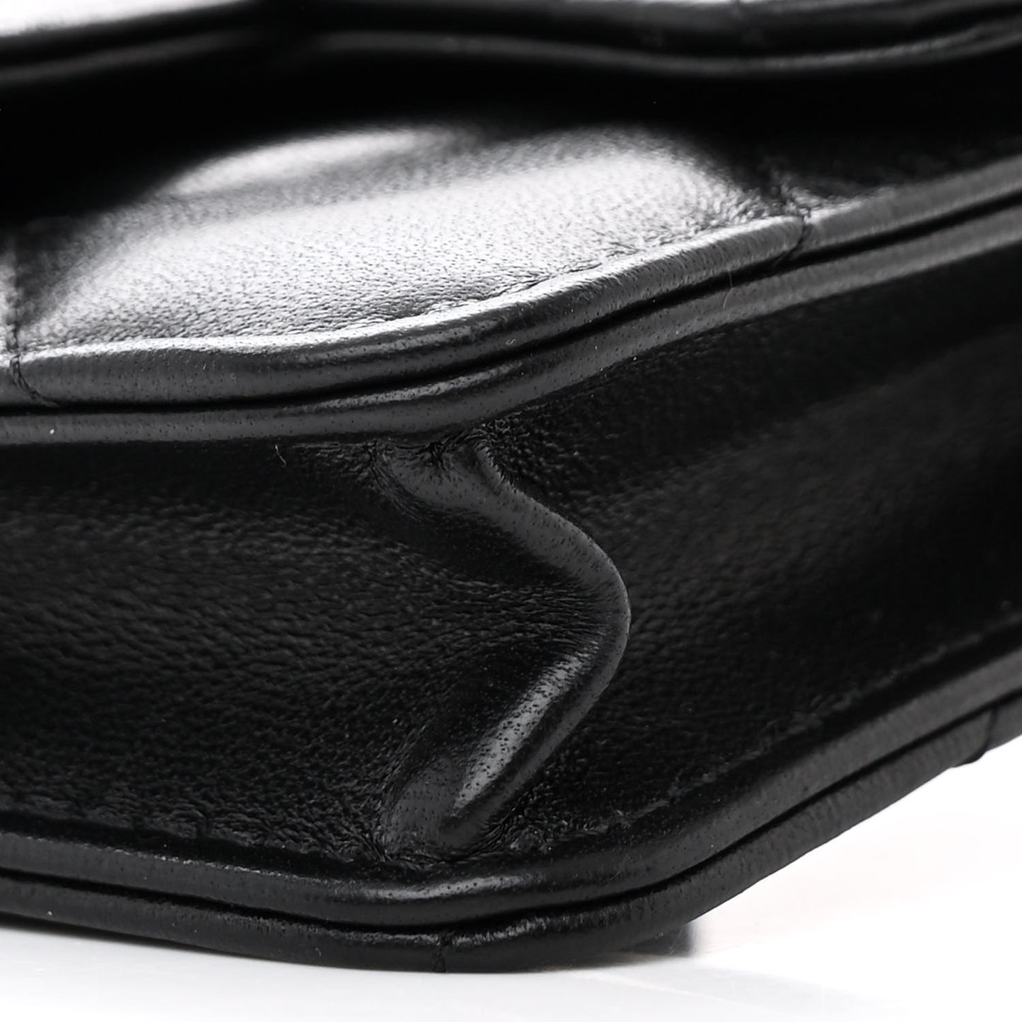 Lambskin Quilted Elegant Chain Mini Flap Belt Bag Black