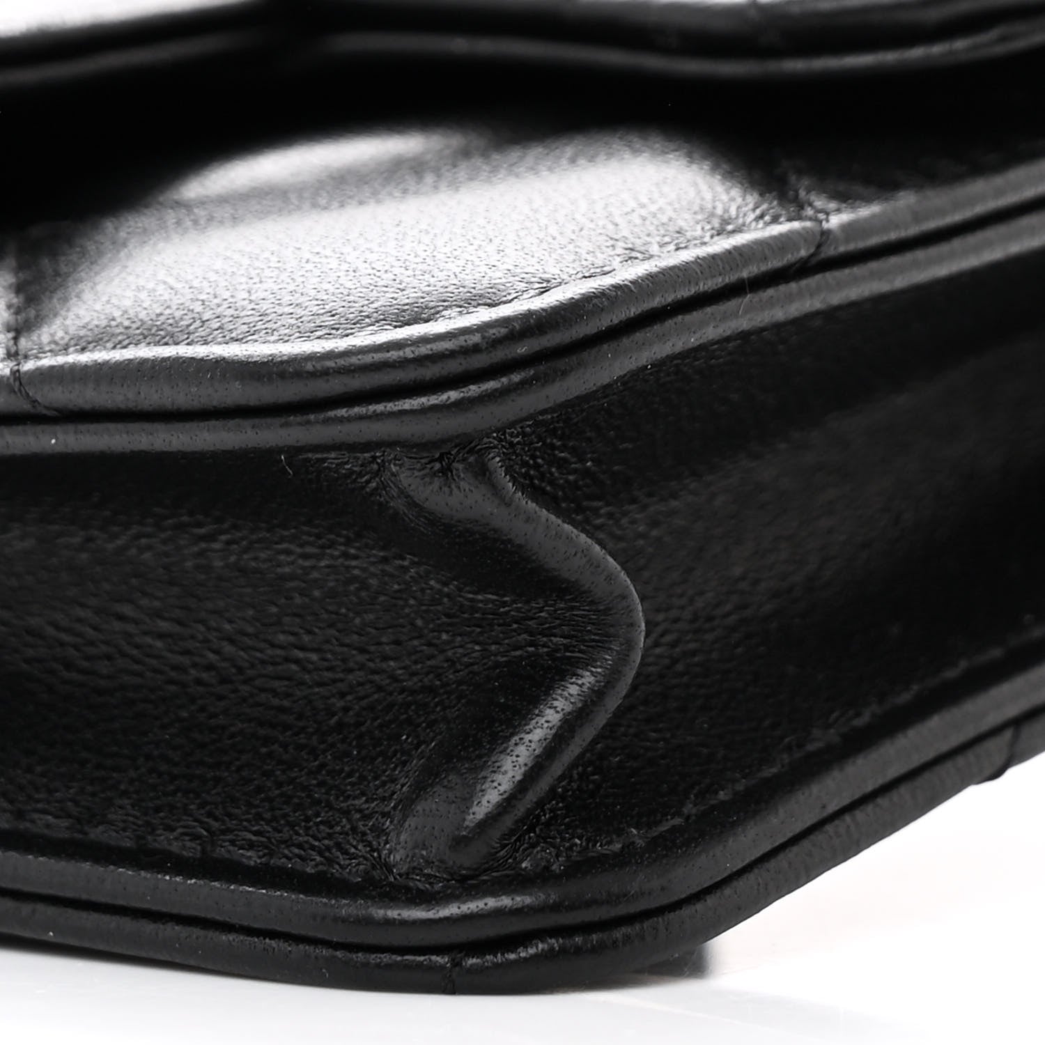 Chanel Lambskin Quilted Elegant Chain Mini Flap Belt Bag Black 11 of 12