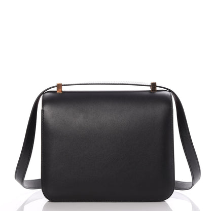 Hermes Swift Horseshoe Constance 24 Black Rose Jaipur 27 of 44