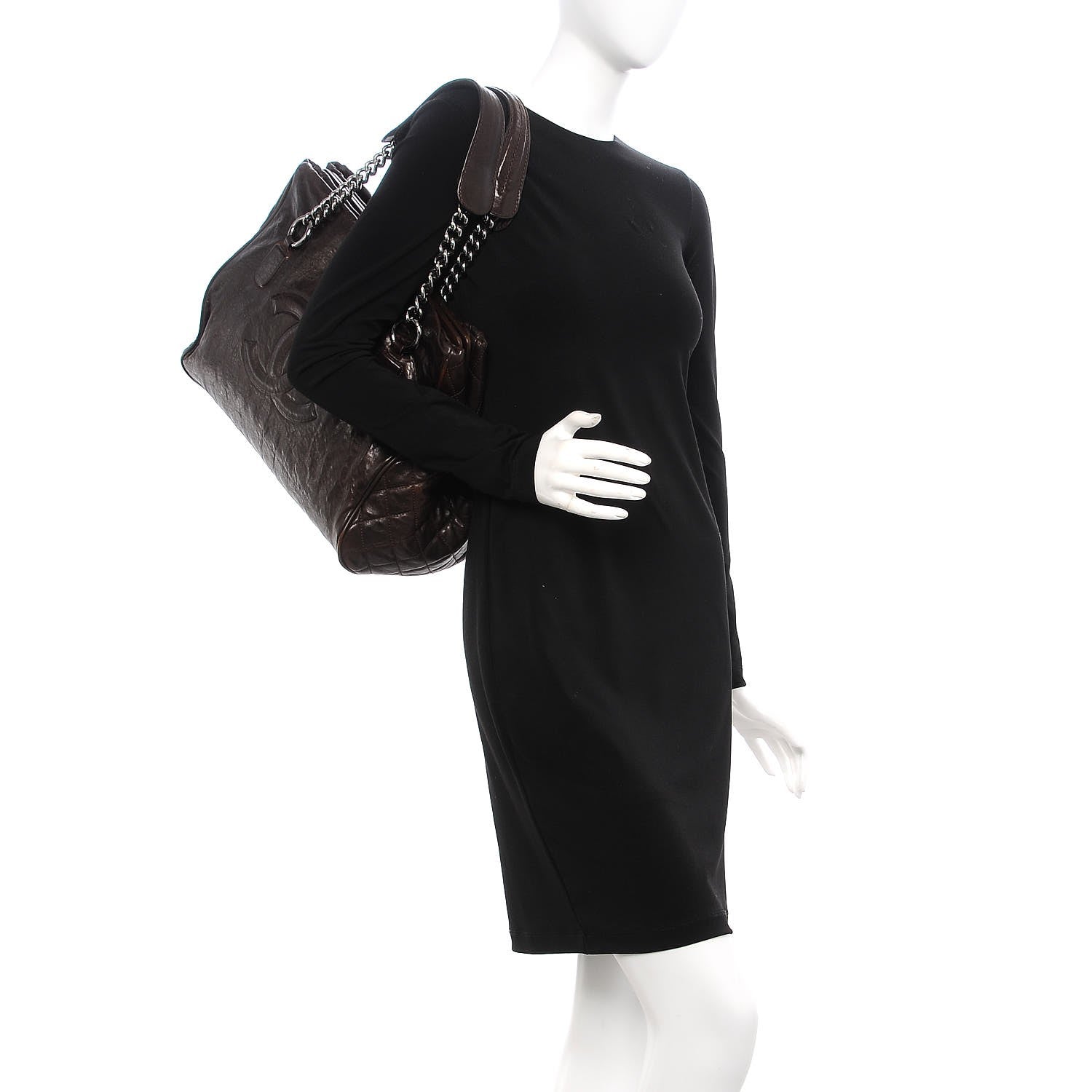 Chanel Calfskin Medium Perfect Day Tote Dark Brown 2 of 12
