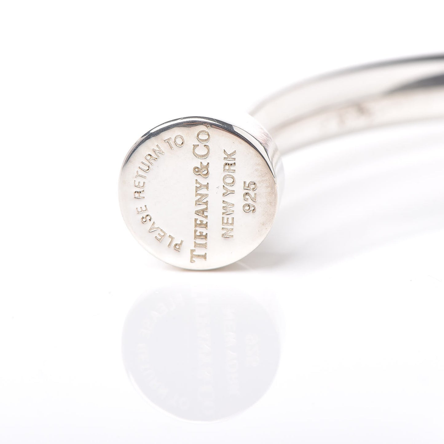 Sterling Silver Return to Narrow Circle Edge Cuff Bracelet