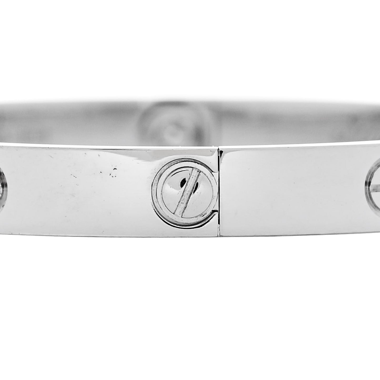 18K White Gold 4 Diamond LOVE Bracelet 17