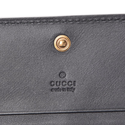 Gucci Calfskin Queen Margaret Card Case Wallet Black Mystic White 6 of 9