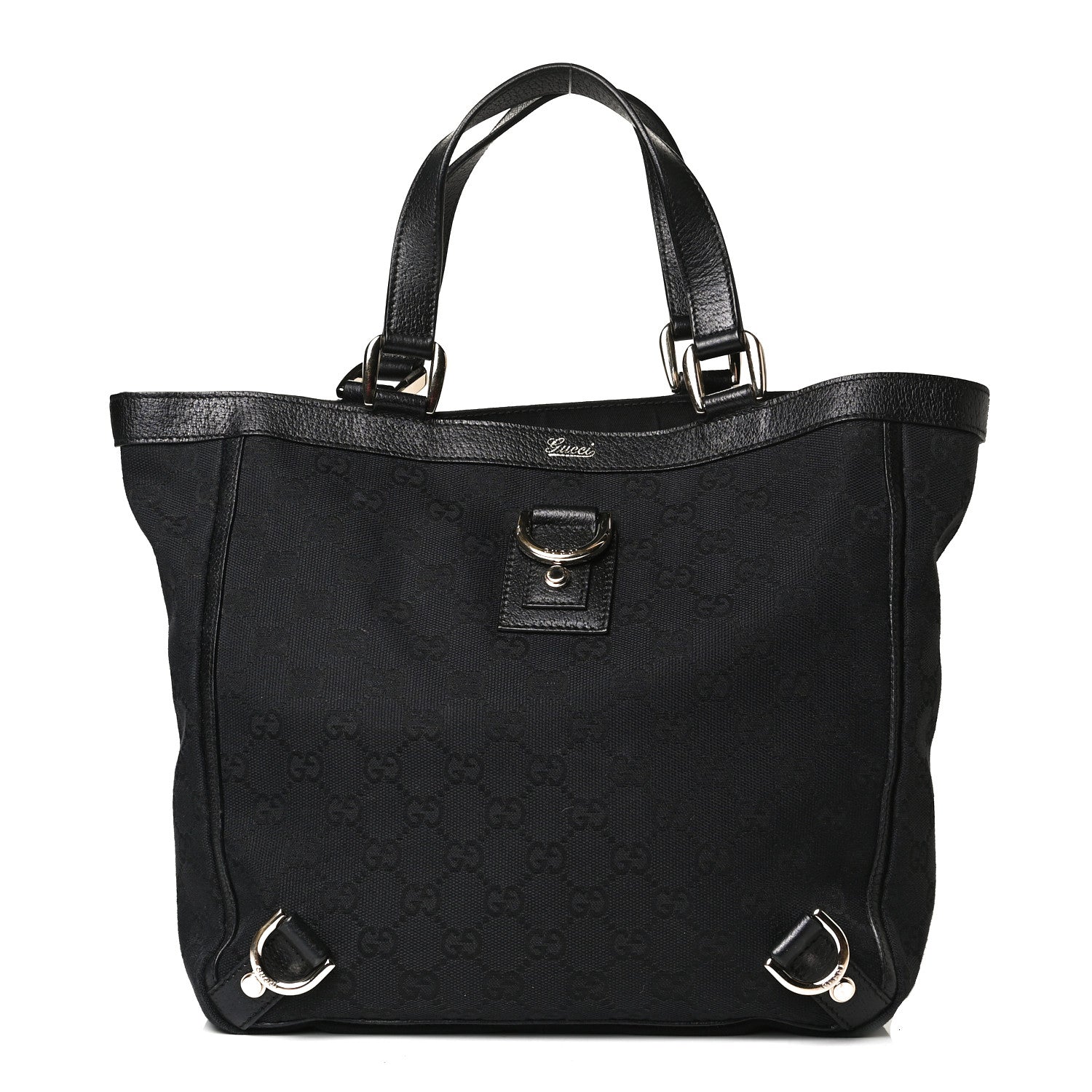 Gucci Monogram Small Abbey Tote Black 1 of 9