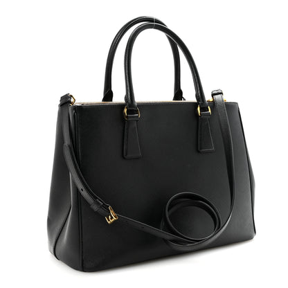 Prada Saffiano Medium Galleria Double Zip Tote Black 3 of 9