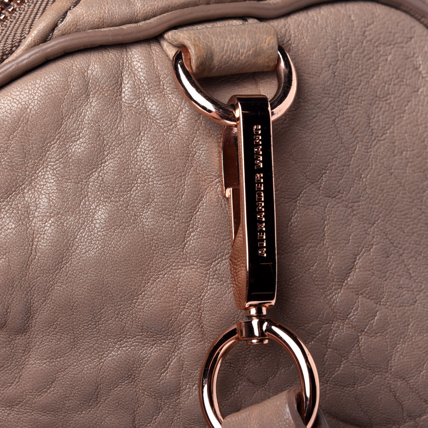 Alexander Wang Pebbled Lambskin Rockie Latte Rose Gold Hardware 8 of 9