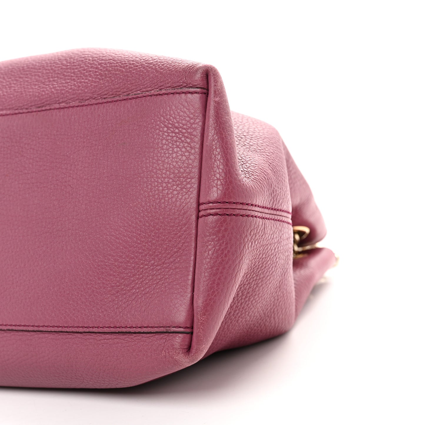 Pebbled Calfskin Medium Soho Chain Shoulder Bag Peonia Flower
