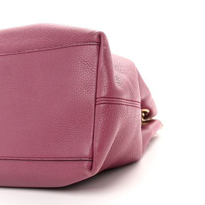 Gucci Pebbled Calfskin Medium Soho Chain Shoulder Bag Peonia Flower 10 of 13
