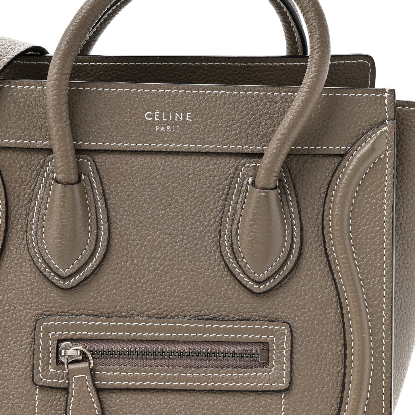 Drummed Calfskin Nano Luggage Souris