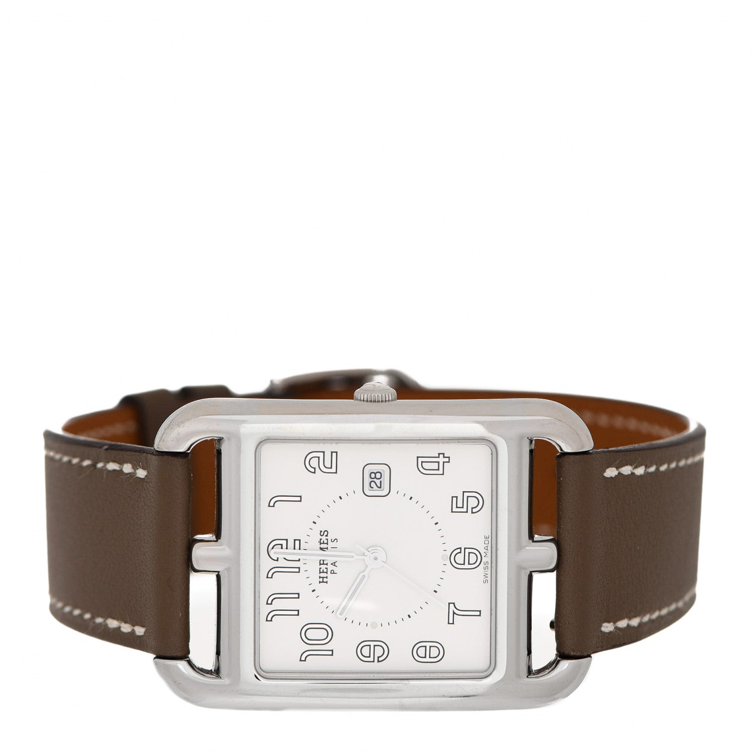 Hermes Stainless Steel Swift 29mm Cape Cod Quartz Watch Etoupe 2 of 5