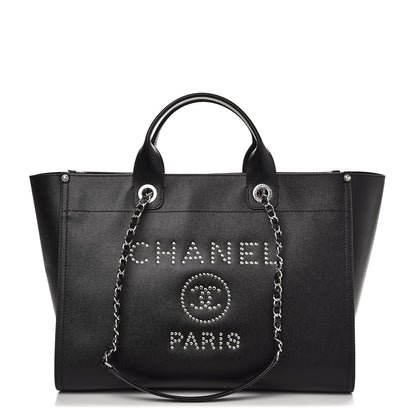 Chanel Caviar Medium Studded Deauville Tote Black 1 of 9