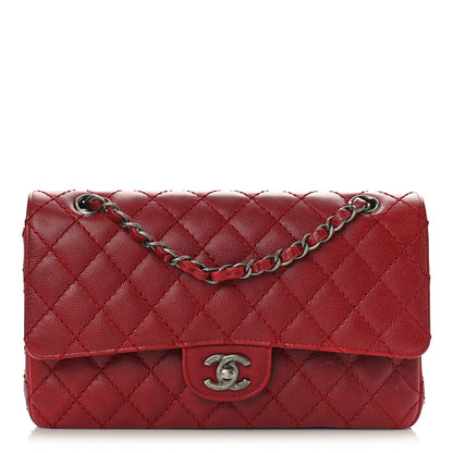 Chanel Caviar Quilted Medium Double Flap Dark Red 1 of 13