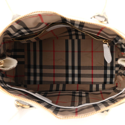 Burberry London Grainy Calfskin Small Greenwood Bowling Bag White 5 of 12