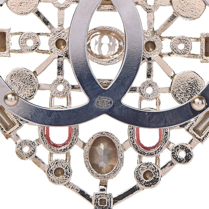 Chanel Pearl Baguette Crystal CC Brooch Gold 4 of 5