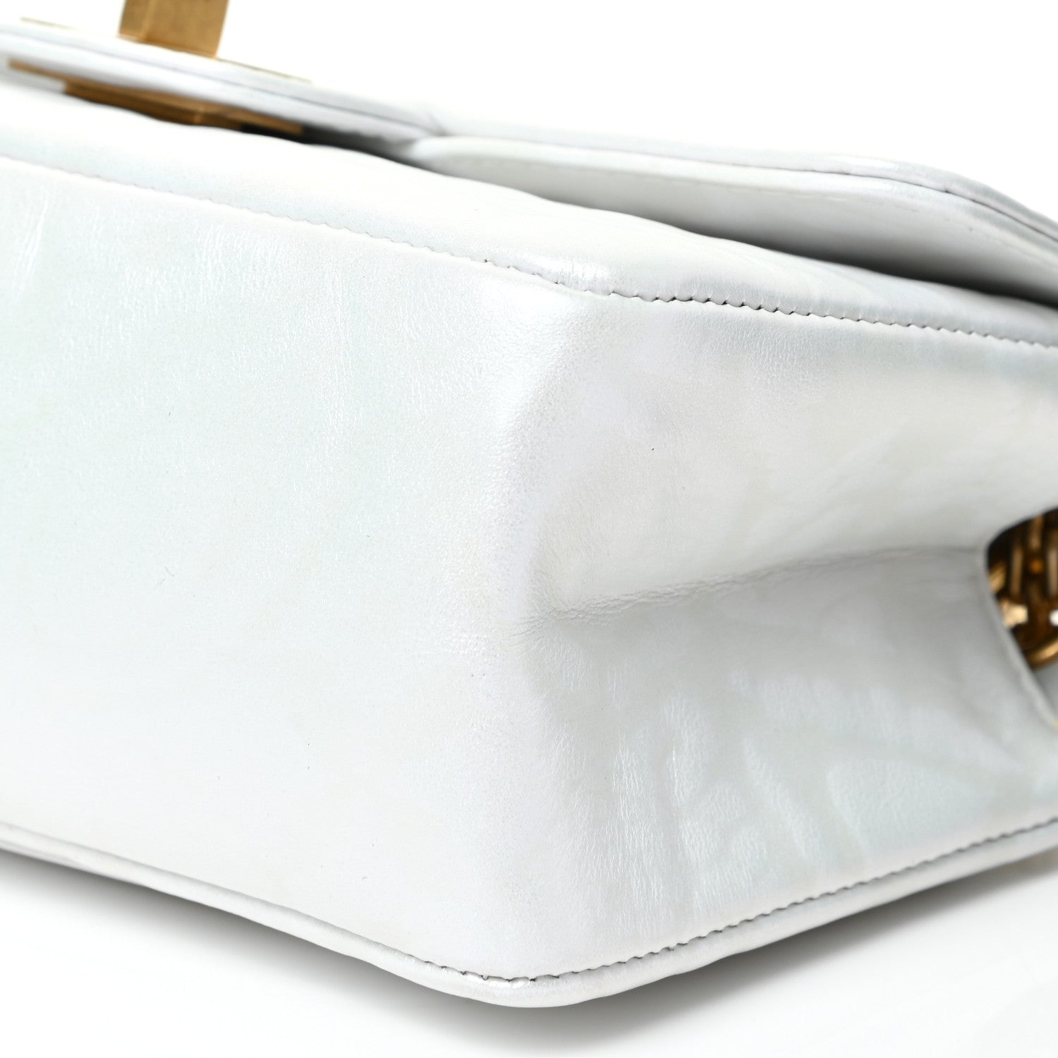 Chanel Iridescent Calfskin Embossed 2.55 Reissue Mini Flap White 9 of 11