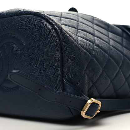 Chanel Caviar Quilted Filigree Backpack Navy 10 of 10