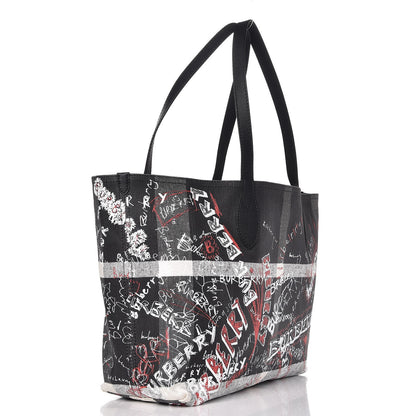 Burberry Coated Canvas Mega Check Sketchbook Medium Reversible Doodle Tote Black 4 of 6