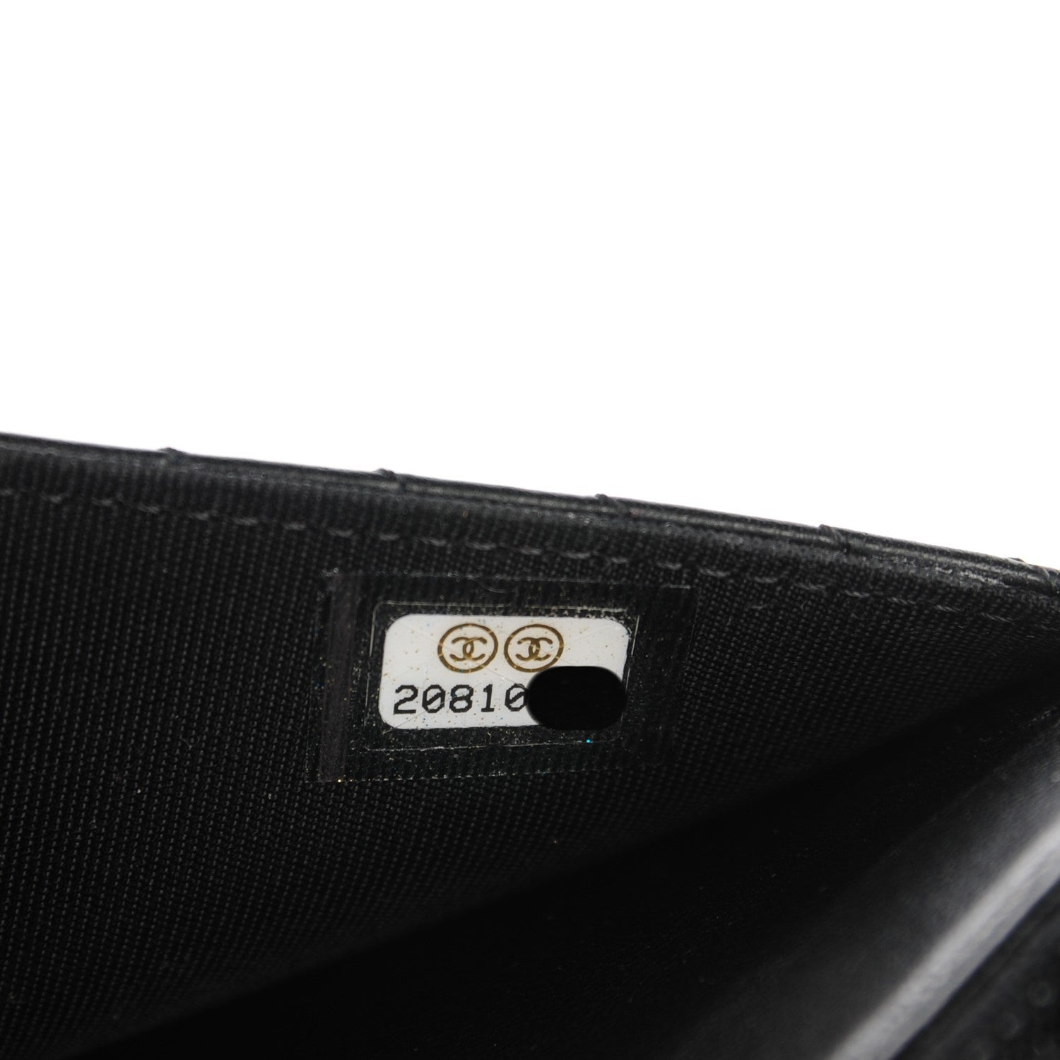 Chanel Calfskin Chevron Wallet On Chain WOC So Black 7 of 8