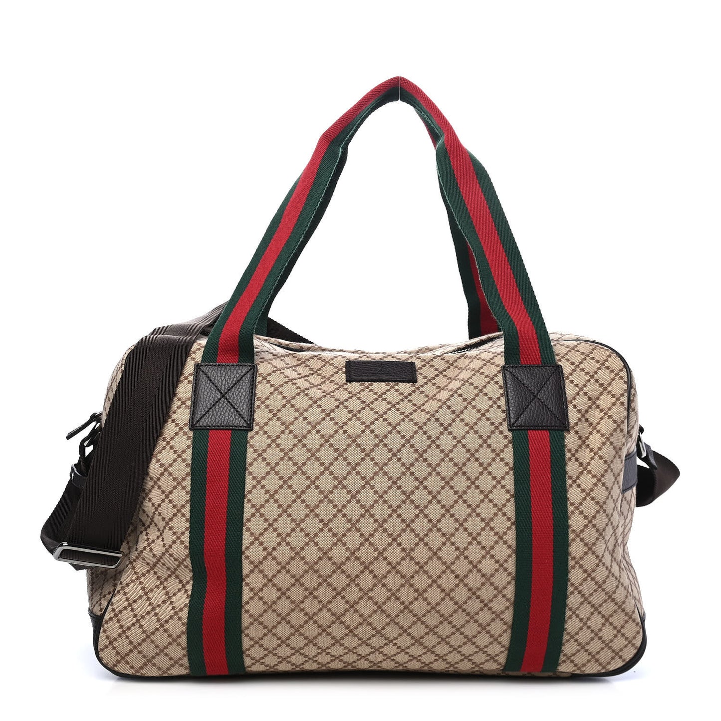 Diamante Large Web Carry On Duffle Bag Brown