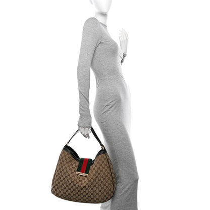 Gucci Monogram Large New Ladies Web Hobo Dark Brown 2 of 12