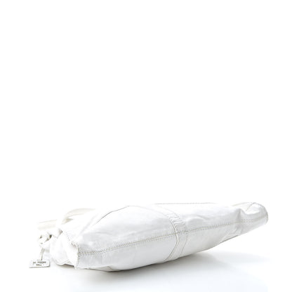 Fendi Laminated Calfskin Small Devil Trapezio Tote White 4 of 15