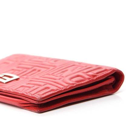 Fendi Nappa Logo Embossed Long Wallet on Chain Rosso 7 of 11