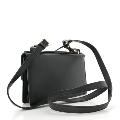 Salvatore Ferragamo Smooth Calfskin Mini Aileen Gancio Lock Crossbody Black 3 of 12