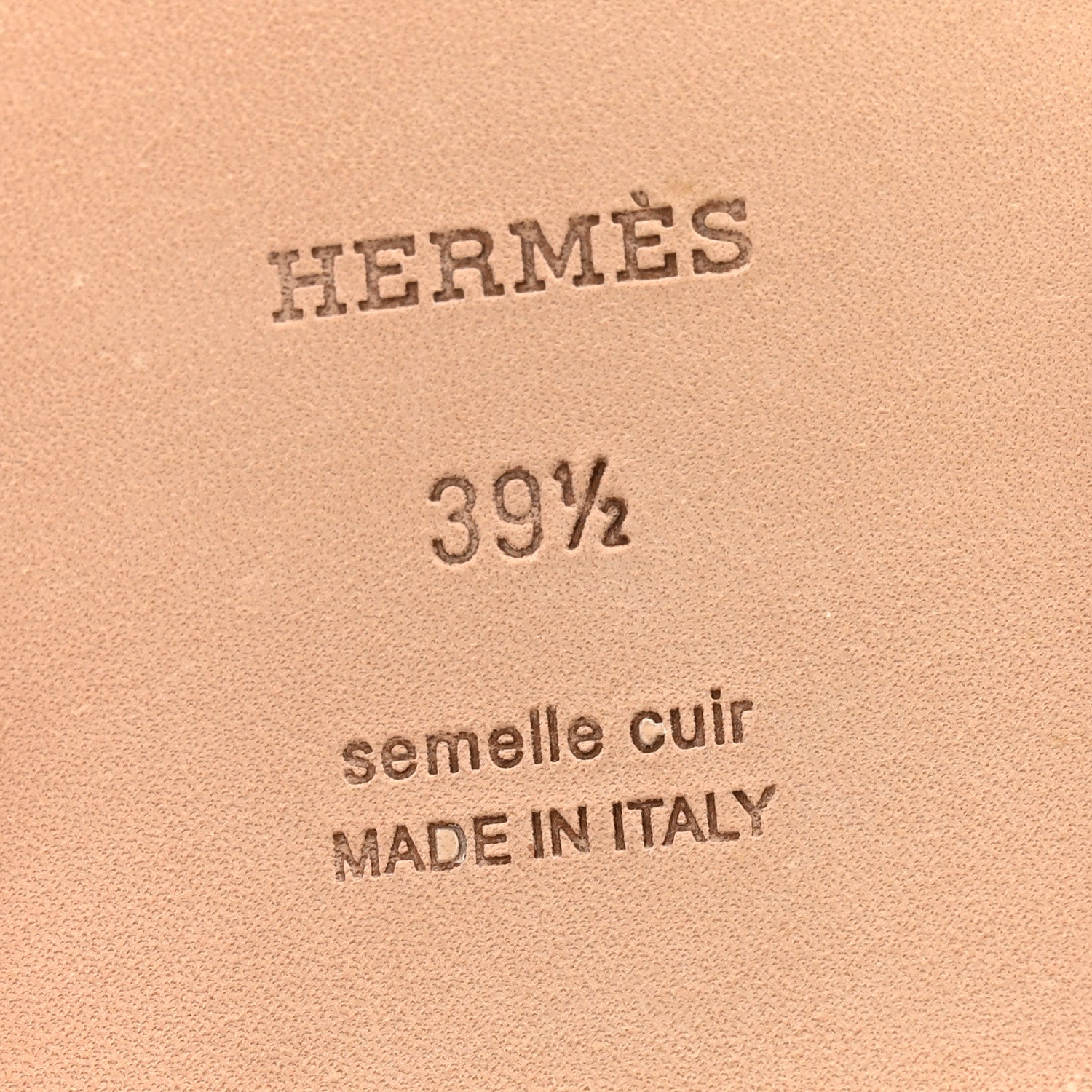 Hermes Box Calfskin Oran Sandals 39.5 Gold 8 of 10
