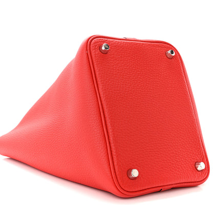 Hermes Taurillon Clemence Picotin Lock 18 PM Rouge de Coeur 9 of 12