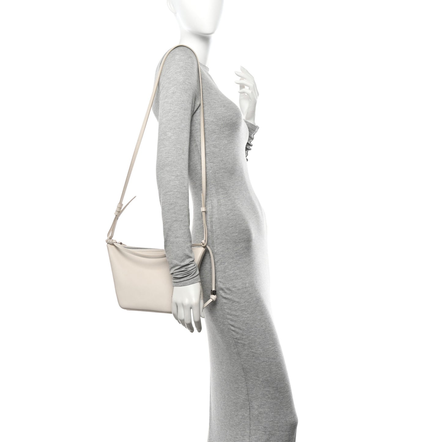 Calfskin Mini Hammock Hobo Soft White