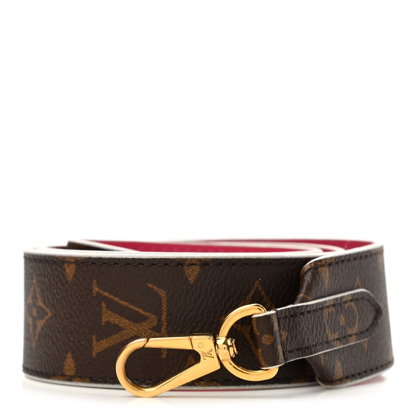 Monogram Bandouliere Shoulder Strap Hot Pink