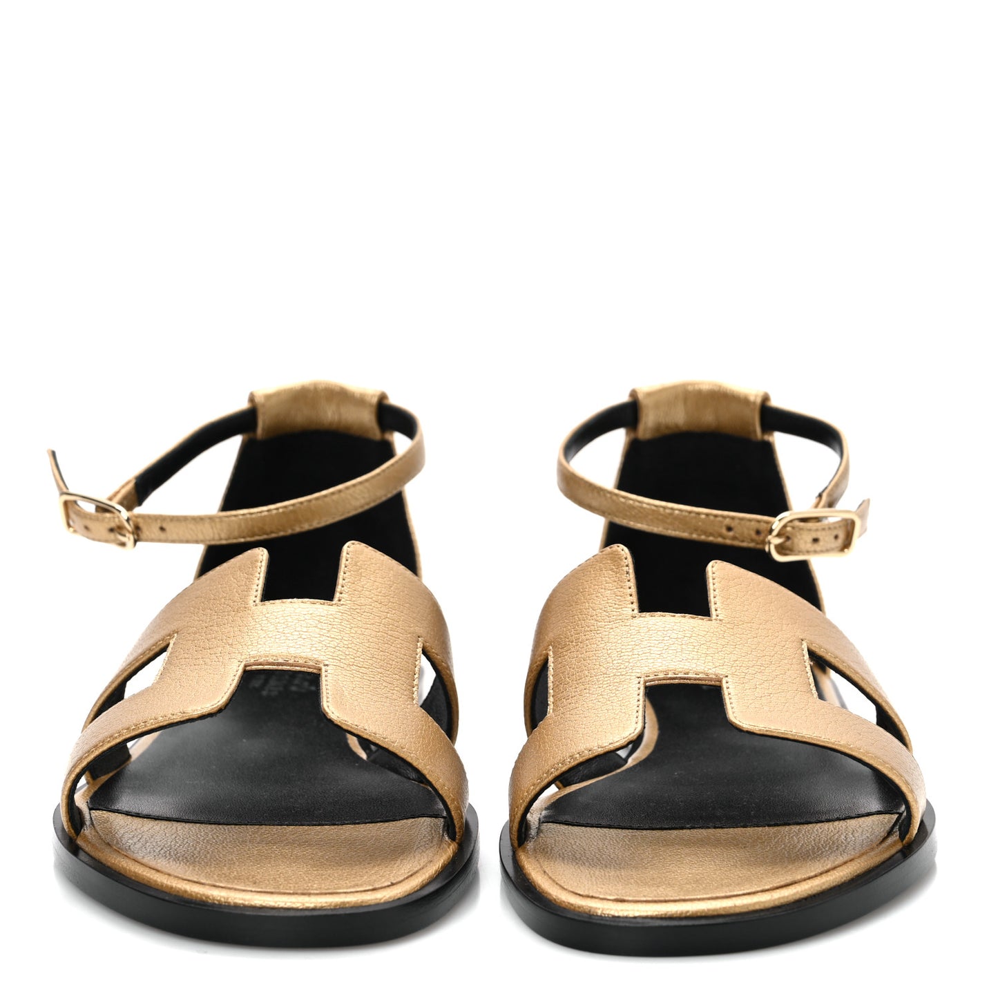 Metallic Chevre Chamkilight Santorini Sandals 36 Dore