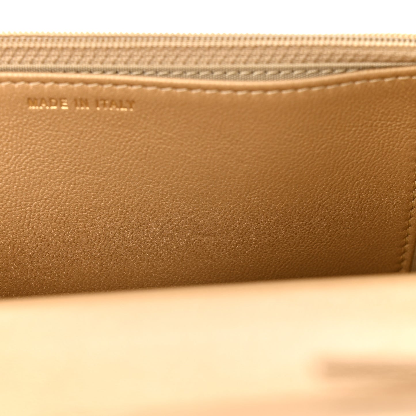 Metallic Goatskin Quilted Chanel 19 Wallet On Chain WOC Gold