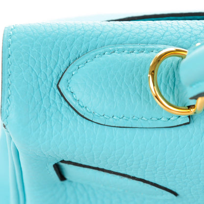 Hermes Togo Kelly Retourne 32 Bleu Atoll 22 of 25