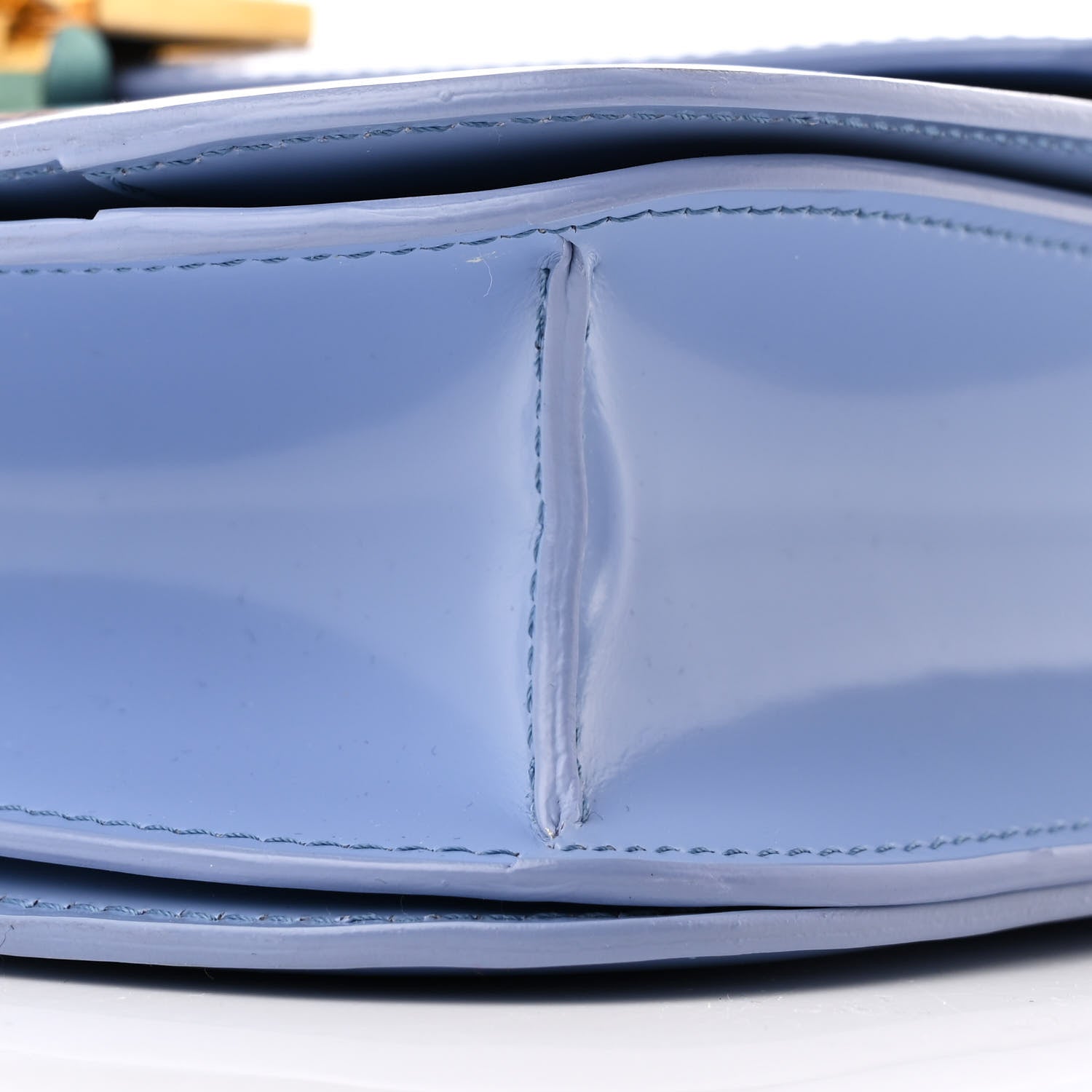 Celine Spazzolato Calfskin Medium Classic Box Flap Bag Porcelain 12 of 14