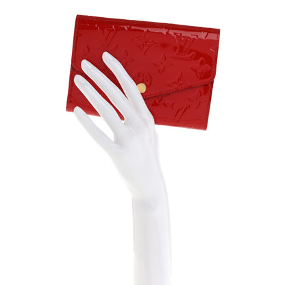 Louis Vuitton Vernis Sarah Compact Wallet Cherry 2 of 8