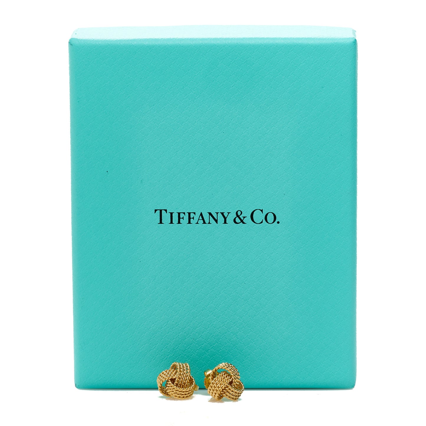 18K Yellow Gold Twist Knot Earrings