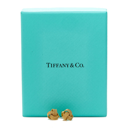 Tiffany 18K Yellow Gold Twist Knot Earrings 5 of 5