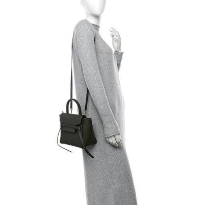 Celine Grained Calfskin Nano Belt Bag Army Green 2 of 10