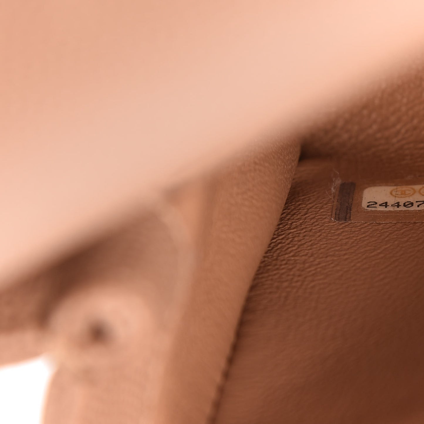 Caviar Lizard Quilted Mini Coco Handle Flap Beige