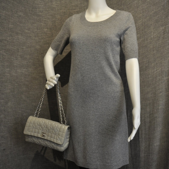 Chanel Lambskin Quilted Medium Flap Gray 2 of 11
