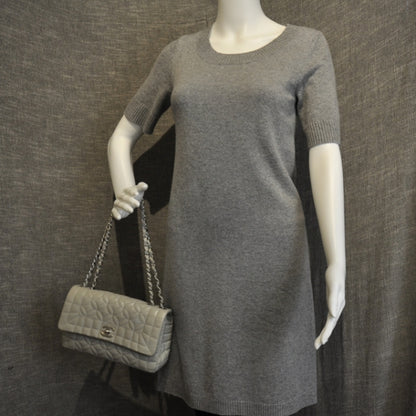 Chanel Lambskin Quilted Medium Flap Gray 2 of 11