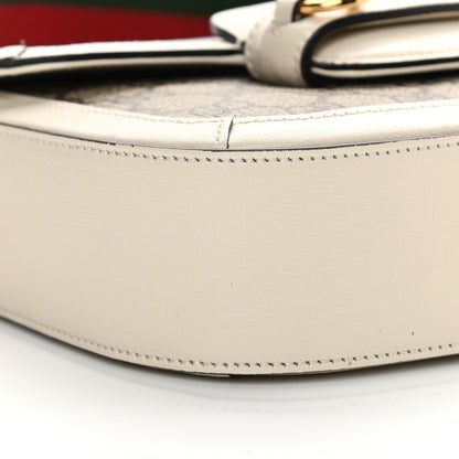 Gucci GG Supreme Monogram Web Mini Horsebit 1955 Shoulder Bag Beige Mystic White 8 of 12