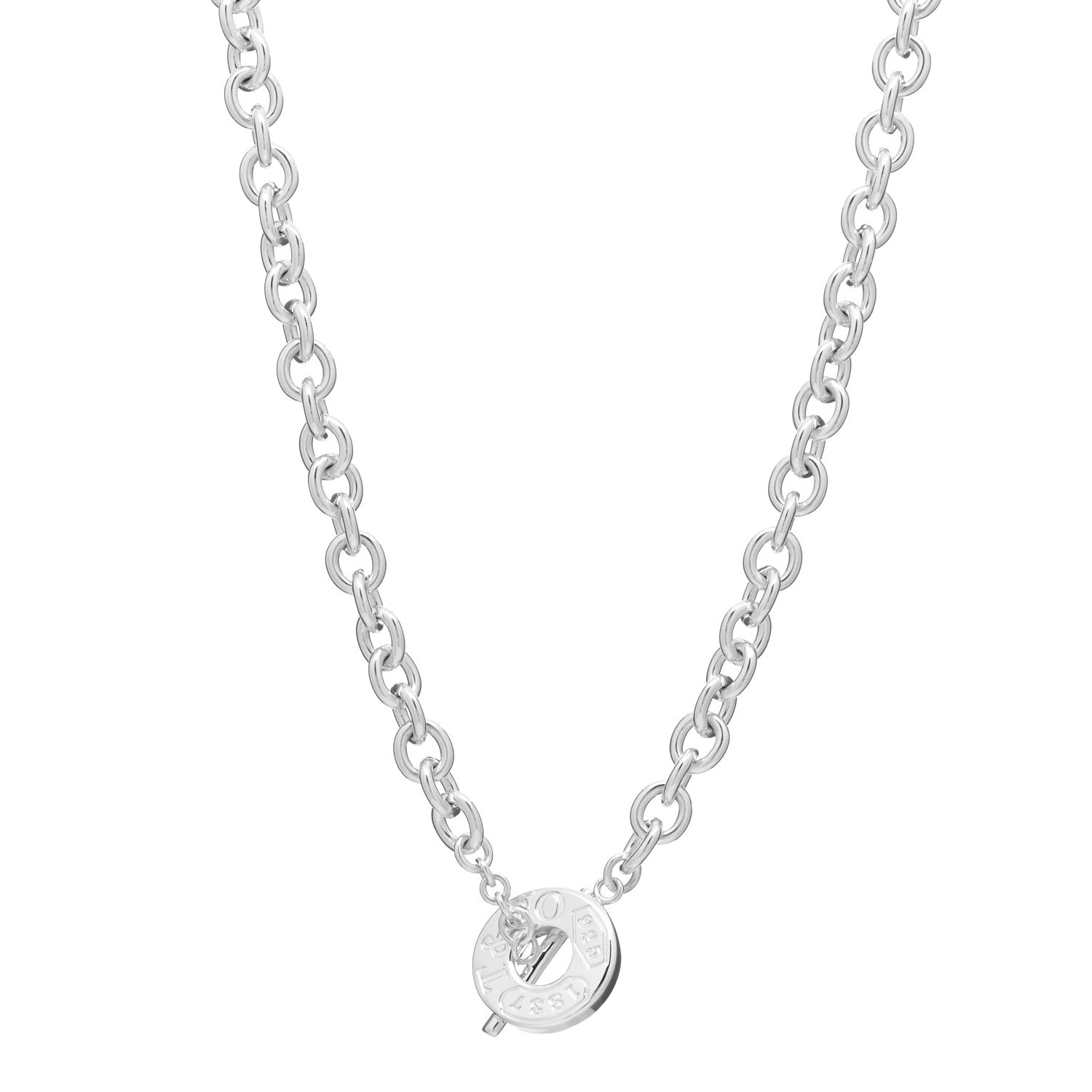 Tiffany Sterling Silver 1837 Toggle Necklace 1 of 4