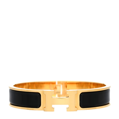 Hermes Enamel Narrow Clic Clac H Bracelet GM Black 1 of 6
