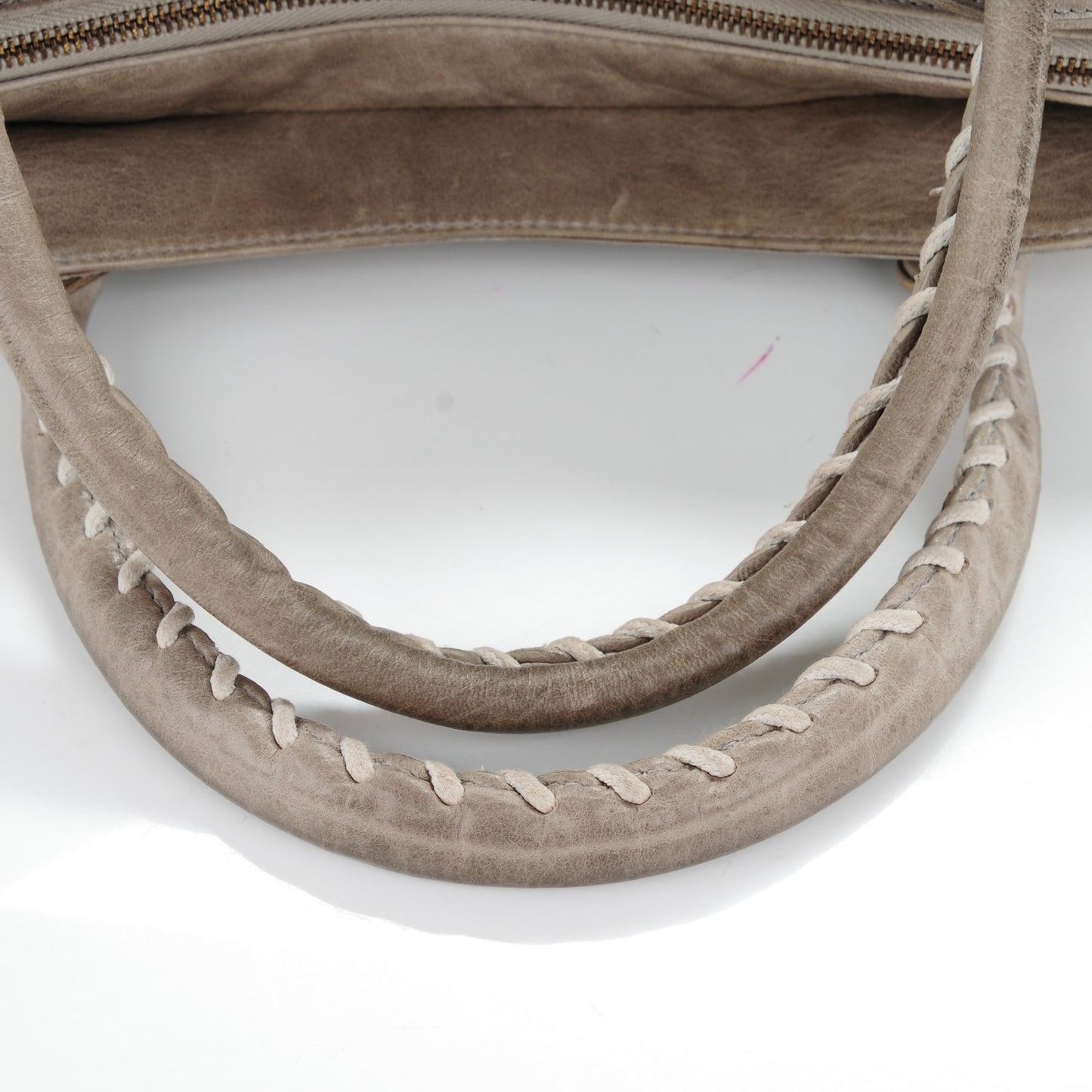 Chevre Classic Hardware Purse Greige